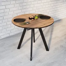 Стол ВВР Элип-2 дуб кера/черный профиль