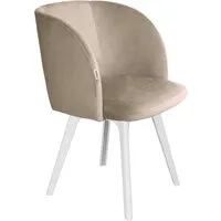 Стул с подлокотниками Sheffilton SHT-ST33/S195 (латте/белый)