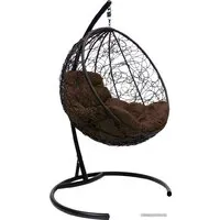 Подвесное кресло M-Group Круг 11050405 (черный ротанг/коричневая подушка)
