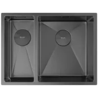 Мойка кухонная ZorG Zerox 58-2 U / IF-L PVD Gunblack