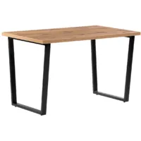Обеденный стол Notta Лота Лофт 140x80x75 (дуб вотан/матовый черный)