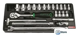 Набор трещотка с головками Toptul GCAT2402 24 предмета