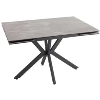 Обеденный стол Stool Group Marmer 120-180x80x76 (антрацит)