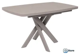 Кухонный стол Мамадома Leonel-130 раздвижной 130-165х85 (бежевый камень-hpl/капучино)
