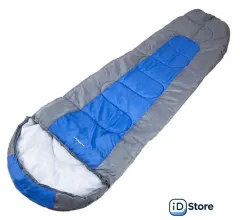 Спальный мешок Acamper Bergen 300г/м2 (правая молния, серый/голубой)