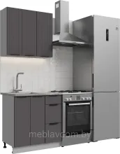 Кухня Корнелия Марика 0,9 без столешницы, Графит софт