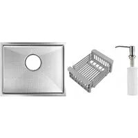 Кухонная мойка Schtoff Undermount Best Decor Silver 5545 коландер KR-1 GREY дозатор SD-1 SILVER