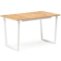 Обеденный стол Woodville Лота Лофт 120 25 мм / 489670 (дуб вотан/белый матовый)