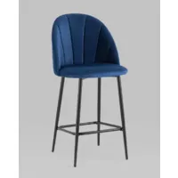 Стул барный Stool Group Логан полубарный / AV 413-Cb-08(PP) (велюр синий)