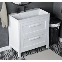Мебель для ванных комнат Vela Тумба под умывальник Vela Фаворит массив 80Н (белый) TU67105