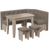 Обеденная группа Трия Барселона (дуб сонома трюфель/микровелюр Duna Stone)