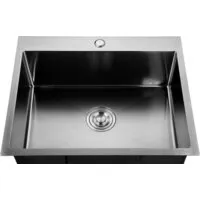Кухонная мойка GranFest Metal нержавеющая сталь AISI 304 PVD GF-6545 Графит (с сифоном)