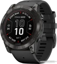 Умные часы Garmin Fenix 7X Pro Sapphire Solar (карбоново-серый титан/черный)