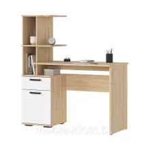Стол письменный Санса СТ-01 - Дуб Сонома/Белый