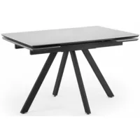 Обеденный стол Notta Вилли 120-180х80 (сarmen light grey/черный)