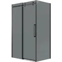 Душевой уголок Grossman Classic 120x80x195 120.K33.04.1280.21.10 (черный матовый/тонированное стекло)