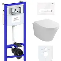 Унитаз подвесной Lavinia Boho Relfix Biore Rimless 6 в 1 77040105 (белое стекло)