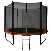Батут GoUP Prestige 10FT (с сеткой и лестницей, оранжевый)