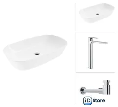 Умывальник Lauter 21393-70 Reef 21CK8678C с сифоном 21635CH (хром)