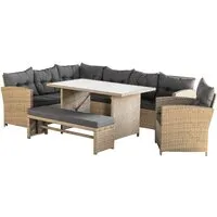 Комплект садовой мебели Sundays Alcamo SFS 056 (бежевый/серые подушки)