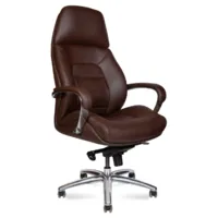 Офисные кресла и стулья Norden Porsche / F181 (коричневая экокожа/алюминий)