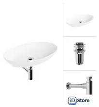 Умывальник Lauter 21571 клапан 21190CH сифон 21635CH (хром)