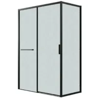 Душевой уголок Grossman Style 110х100х195 / 120.K33.05.1110.21.02 (черный матовый/стекло шиншилла)