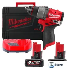 Ударная дрель-шуруповерт Milwaukee M12 FUEL M12FPD2-602X 4933479870 (с 2-мя АКБ 6 Ач, кейс)