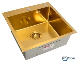 Кухонная мойка ARFEKA Eco AR 500500 Gold PVD Nano Decor