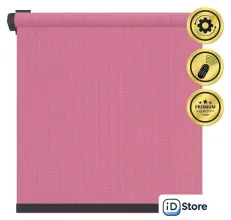 Рулонная электроштора НеоФьюжен Эден 200 190х200 правая (малиновый, черная фурнитура)