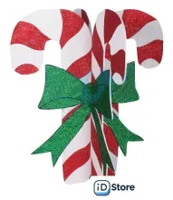 Елочная игрушка Neon-Night Карамельная палочка 3D (89x78 см, белый/красный) 502-391