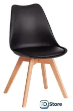 Стул TetChair Tulip дерево/пластик/экокожа (черный)