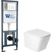 Унитаз подвесной с инсталляцией Saniteco KW-9004WS Marberg 410 SE CR Marberg 410