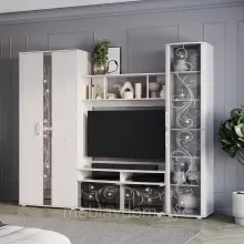 Гостиная Флоренция - Комплект 1 - Ясень белый (2,6м)