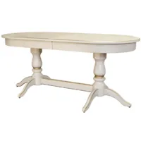 Обеденный стол Мебелик Тарун 3 (слоновая кость/золото)