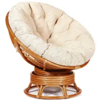 Кресло-качалка TetChair Papasan W 23/01 B с подушкой (коньячный/старт)