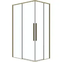 Душевой уголок Grossman Galaxy 110x90x195 300.K33.01.1190.32.00 (золото сатин/прозрачное стекло)