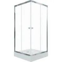 Душевой уголок Triton Вента 100x100 (хром, с поддоном)