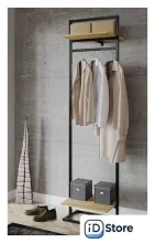 Вешалка для одежды Трия Лофт Тип 1 (черный/дуб крафт золотой)