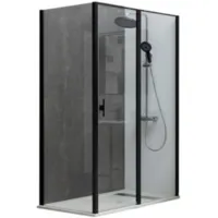 Душевой уголок Allen Brau Priority 140x80 / 304243 (черный браш)