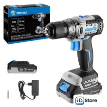 Дрель-шуруповерт Deko ZKCD20V One 084-1003 (с 2-мя АКБ, кейс)