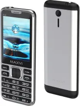 Кнопочный телефон Maxvi X10i (серебристый металлик)