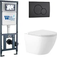 Унитаз подвесной Saniteco KW-9003W Rimles WeltWasser Marberg 410 Marberg 507 RD MT-BL