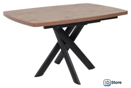 Кухонный стол Мамадома Leonel-130 раздвижной 130-165х85 (дуб веллингтон/черный)