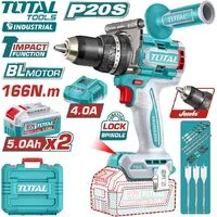 Ударная дрель-шуруповерт Total TIDLI201668 (с 2-мя АКБ, кейс)