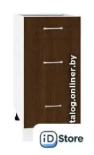 Шкаф напольный Кортекс-мебель Корнелия Лира НШ40р3ш без столешницы (венге)