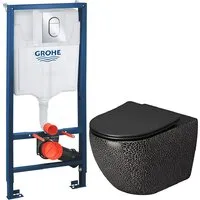 Унитаз подвесной Grossman Color GR-4411BBLS GROHE Rapid SL 39504000 (с кнопкой)