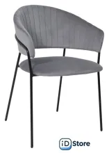 Стул с подлокотниками Алвест AV 433 (темно-серый бархат H-15/черный)