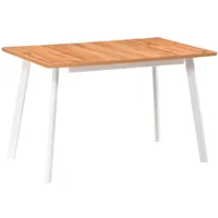 Обеденный стол Notta Колон Лофт 120 25 мм (дуб вотан/белый матовый )