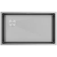 Кухонная мойка Paulmark Next-Skew 74-L UNI PM887444-L-BS (брашированная сталь)